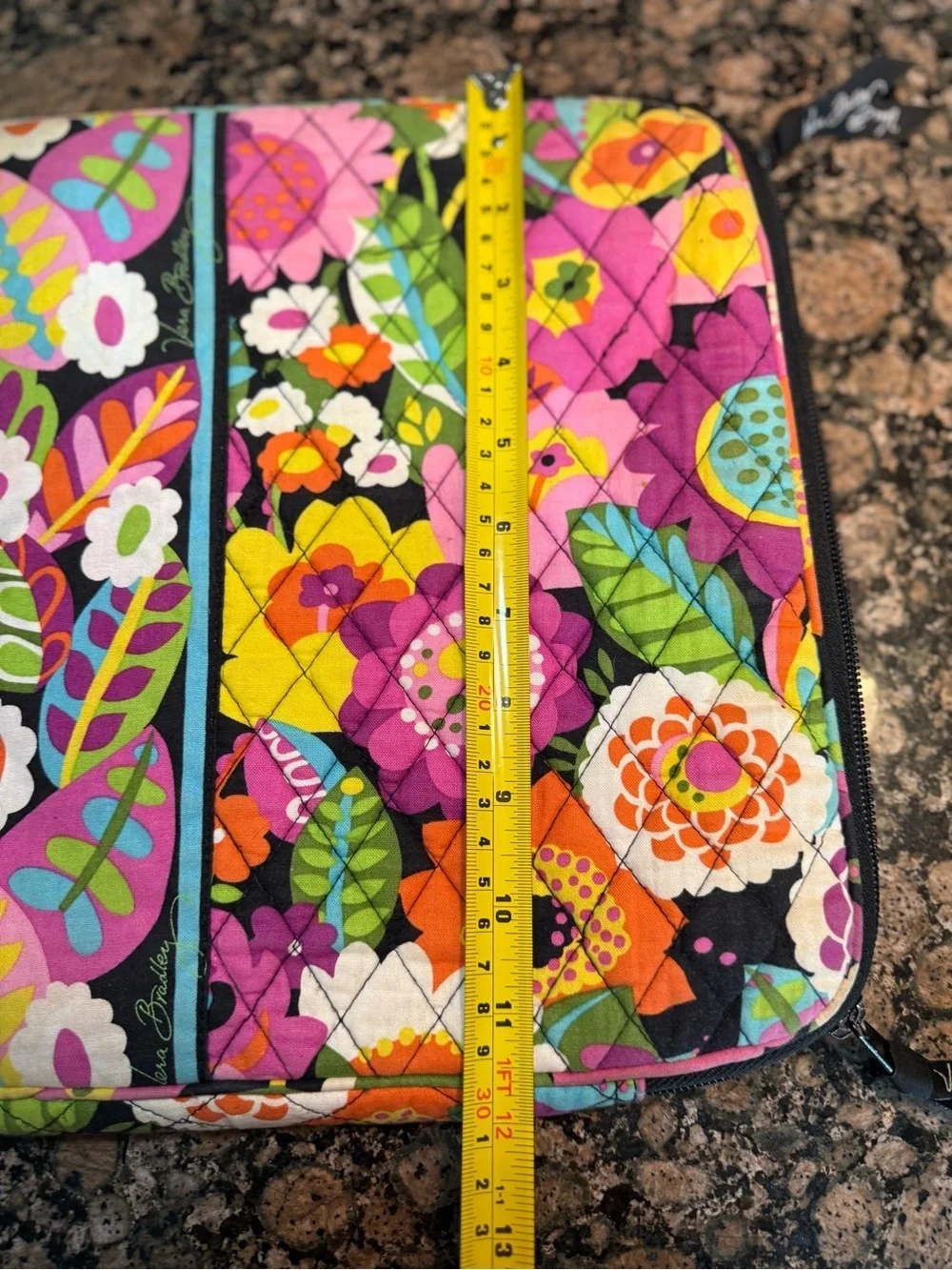 Vera Bradley Multicolor Floral Quilted Laptop Sleeve